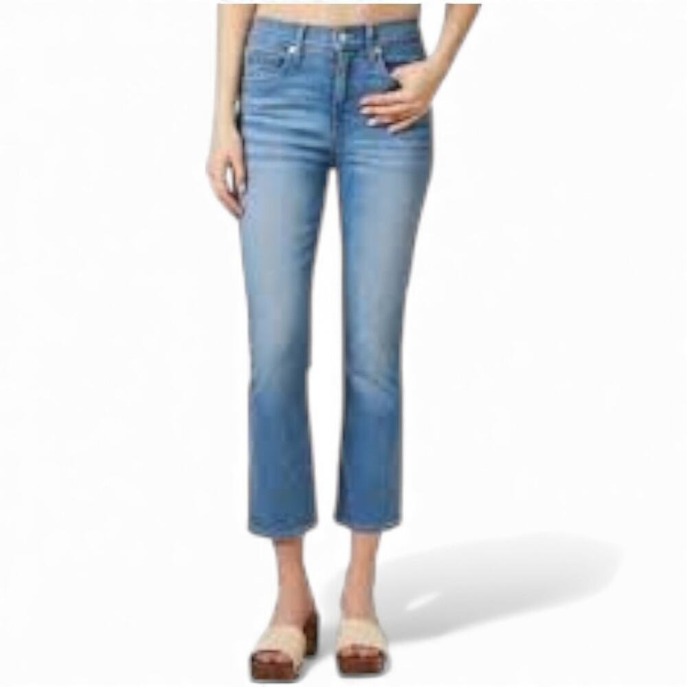 Veronica Beard Carly Kick Flare High Rise Jeans Lakeshore Wash Blue 30